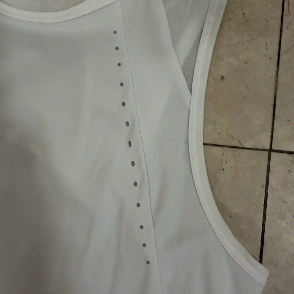 Lululemon Athletica Sheer White Tennis Tank Top - Picture 3 of 10